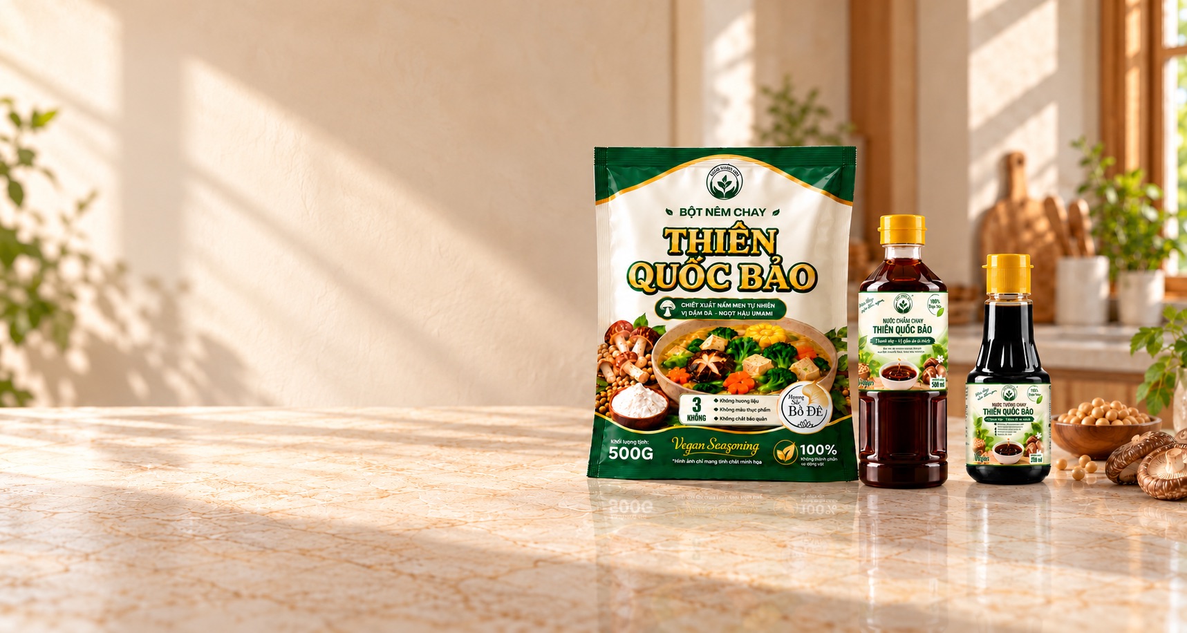 Ảnh minh họa nhóm sản phẩm Thiên Quốc Bảo từ bao bì đã duyệt